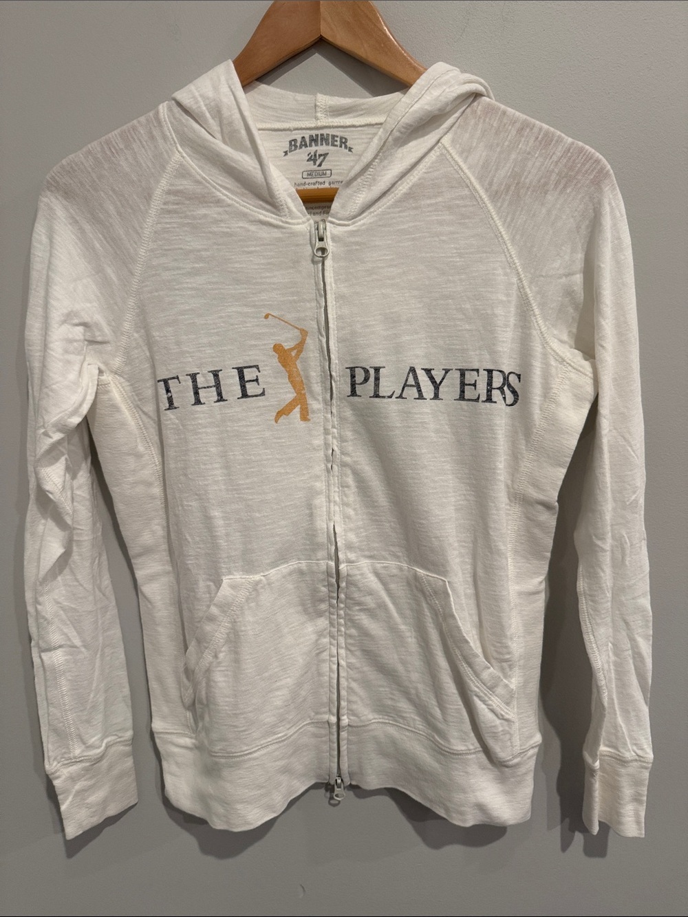 The Players White Zip Hoodie by 47 Brand